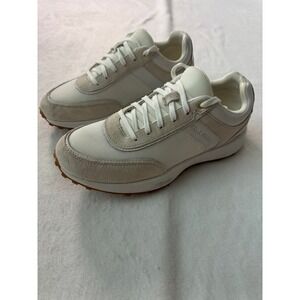 Cole Haan GrandPro Retro Trainer Sneakers Cream White Suede Mesh 9.5